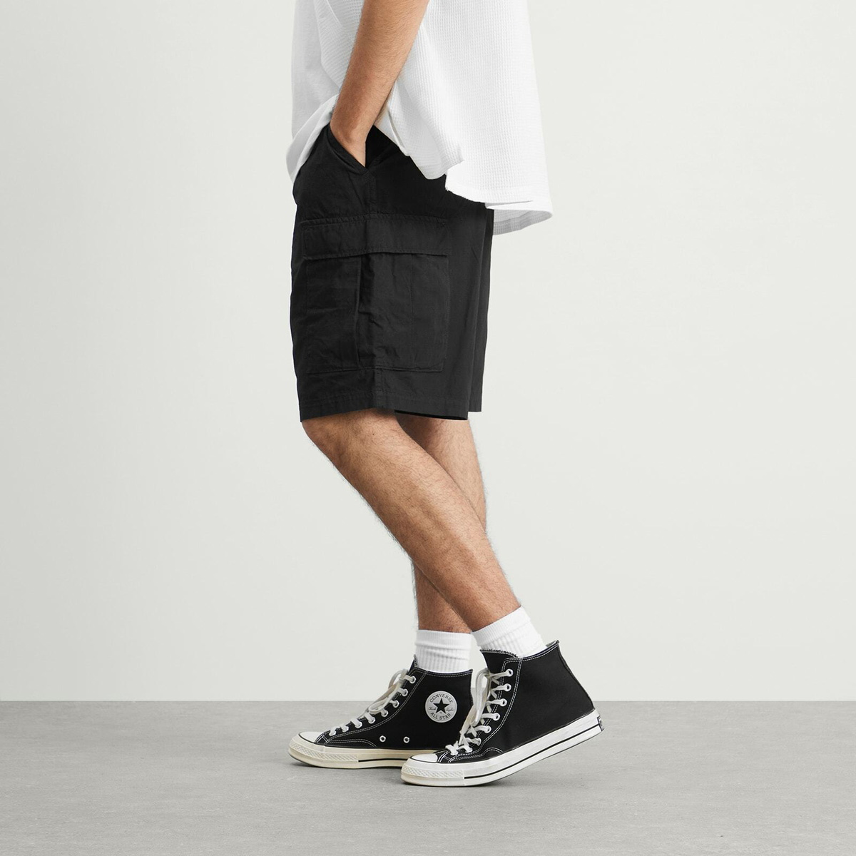 WTAPS Men's Ripstop Cargo Shorts in Black