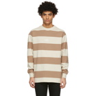 Han Kjobenhavn Beige Striped Boxy Long Sleeve T-Shirt
