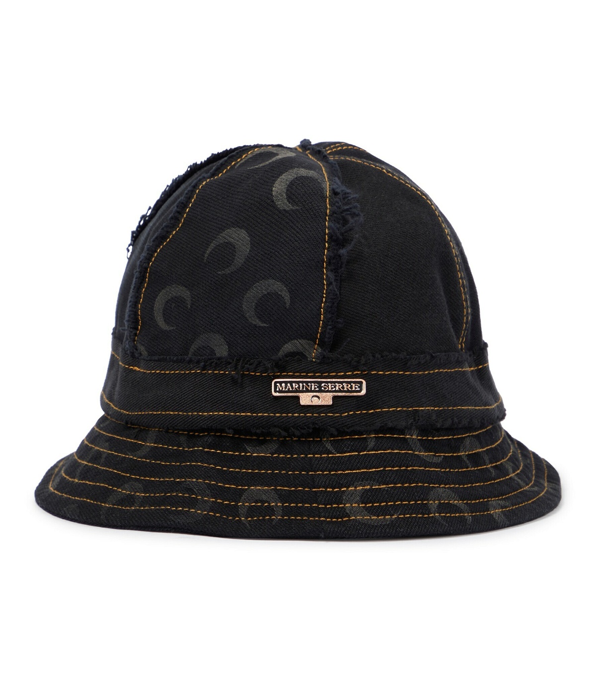 Marine Serre - Printed denim bucket hat Marine Serre