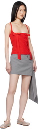 Sandy Liang Gray Skar Miniskirt