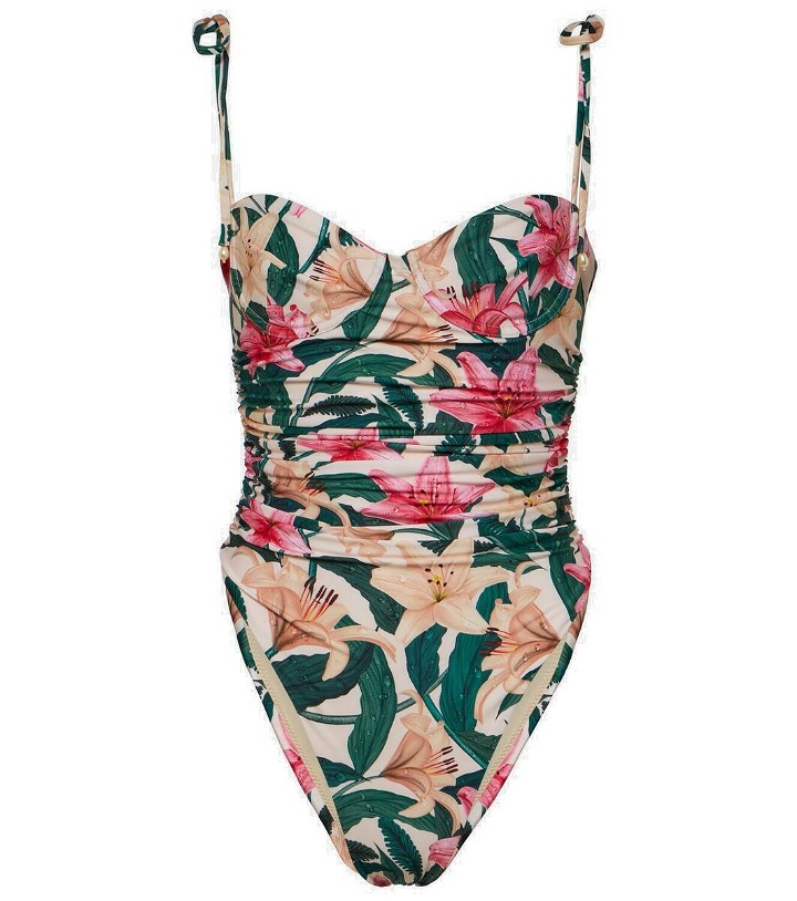 Photo: Agua by Agua Bendita Rábano Rocío floral swimsuit