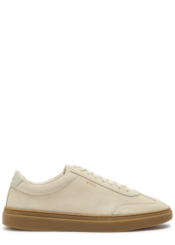 Photo: Boss Kieran Leather-trim Suede Sneakers Beige