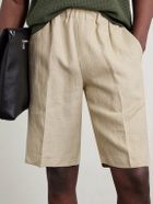 PIACENZA 1733 - Straight-Leg Linen Bermuda Shorts - Neutrals