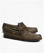 Brooks Brothers Men's Leather Boat Shoes | Dark Brown
