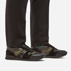 Valentino Men's Rockrunner Sneakers in Army Green/Brushwood/Black