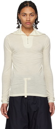 Jil Sander Off-White Zip-Up Sweater