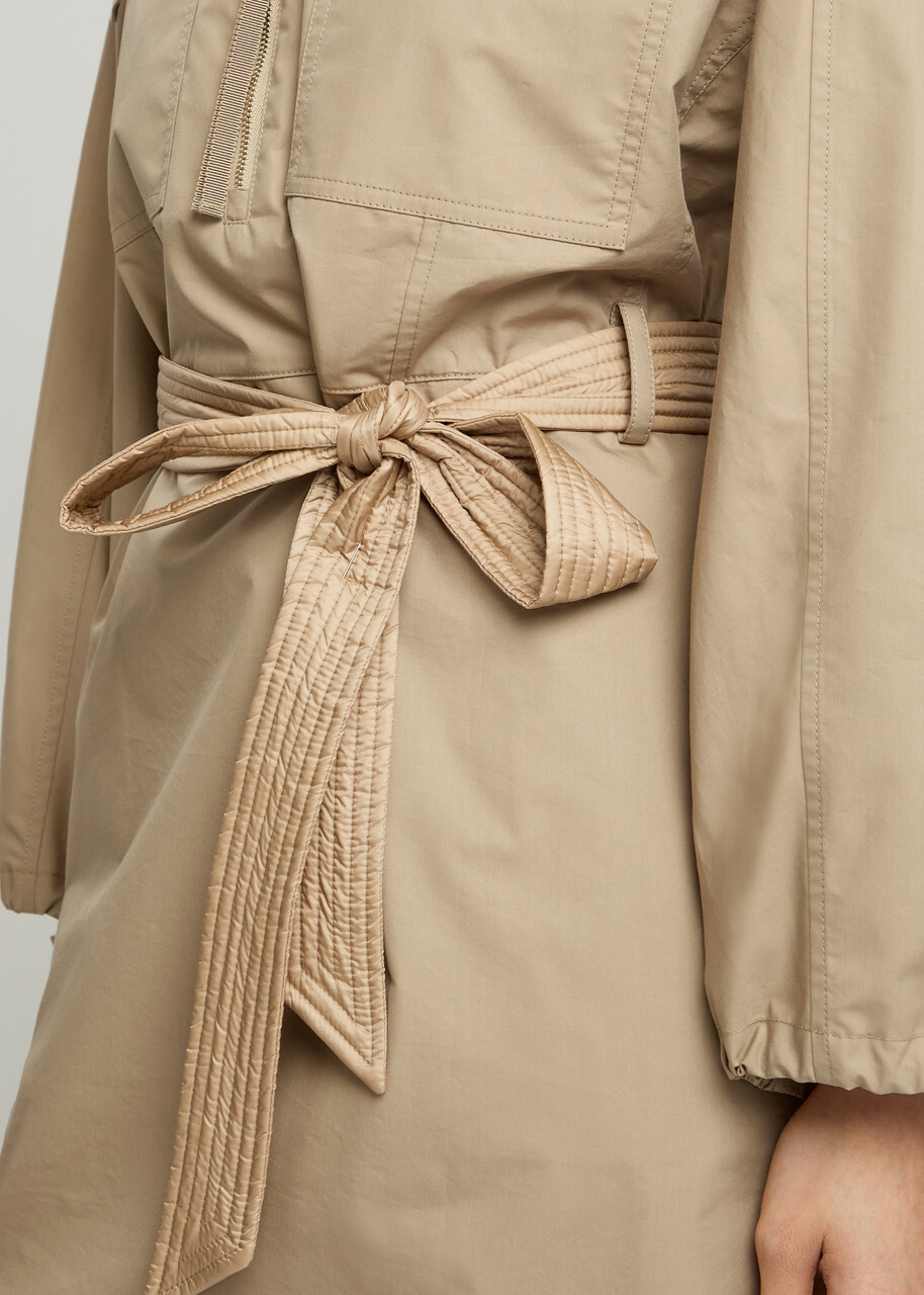Moncler Nylon Midi Dress Beige