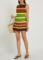 Faithfull The Brand Jacie Striped Linen Mini Dress Stripe