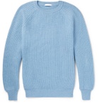 Anderson & Sheppard - Ribbed Cashmere Sweater - Blue
