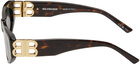 Balenciaga Tortoiseshell Dynasty D-Frame Sunglasses