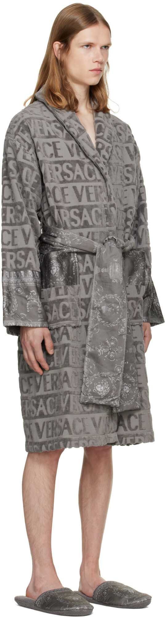 Versace Gray 'I Heart Baroque' Bathrobe