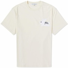 JW Anderson Men's Embroidered Bunny T-Shirt in Beige