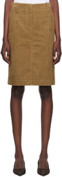 Nothing Written Beige H-Line Midi Skirt