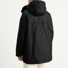 Barbour Men's x Margaret Howell Stand Collar Wax Parka Jacket in Black