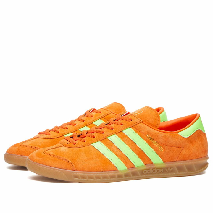 Photo: Adidas Women's Hamburg W in Orange/Solar Green/Gum