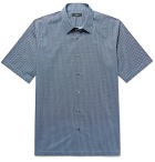 Theory - Menlo Slim-Fit Printed Stretch-Cotton Shirt - Blue