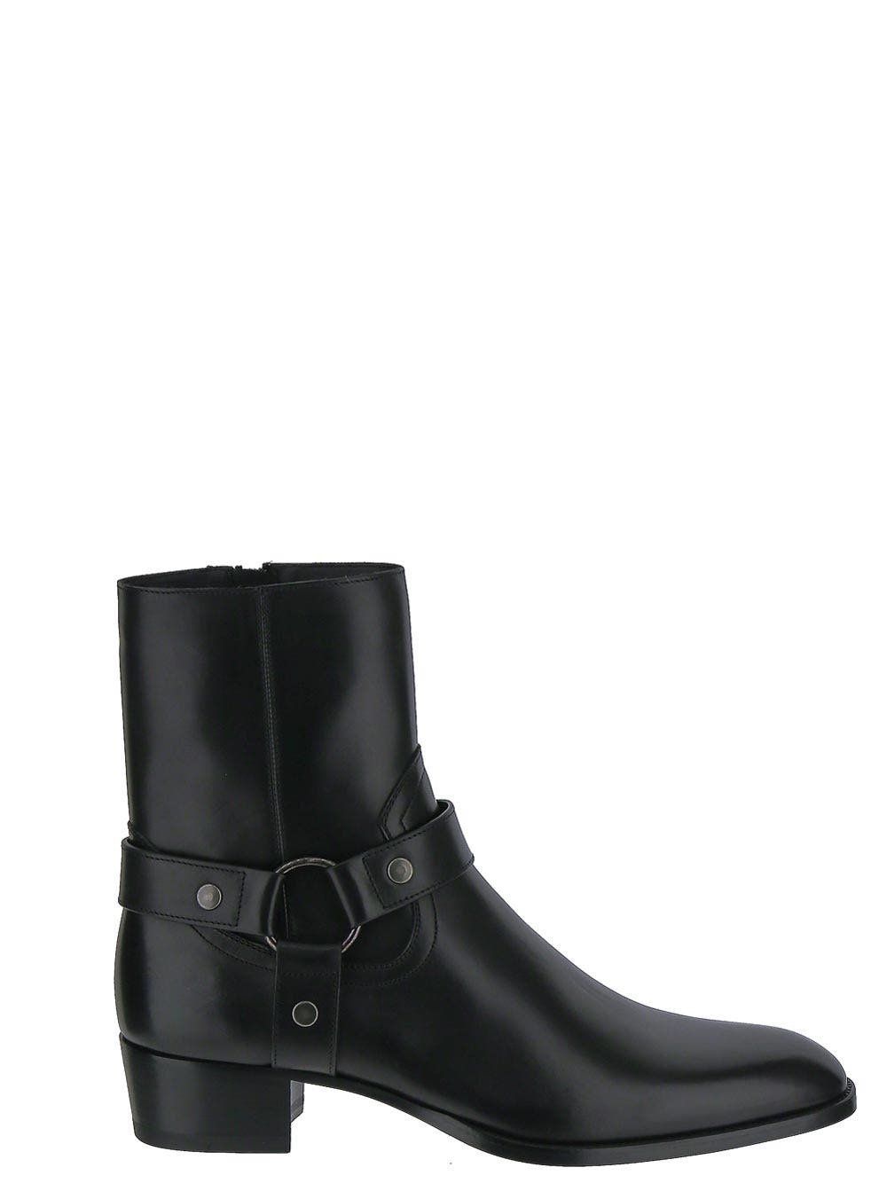 Photo: Saint Laurent Wyatt Harness Boots In Smooth Leather
