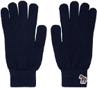 PS by Paul Smith Navy Zebra Gloves