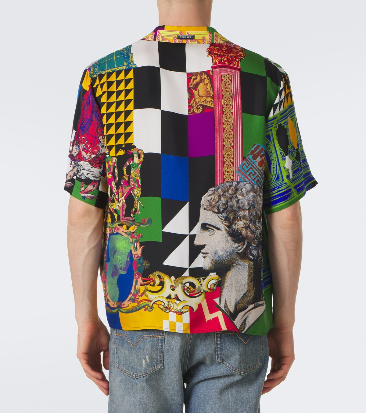 Versace Medusa silk twill bowling shirt