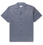 Saturdays NYC - Canty Camp-Collar Indigo-Dyed Linen and Cotton-Blend Shirt - Blue