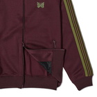 Needles Men's Poly Smooth Track Jacket in Maroon