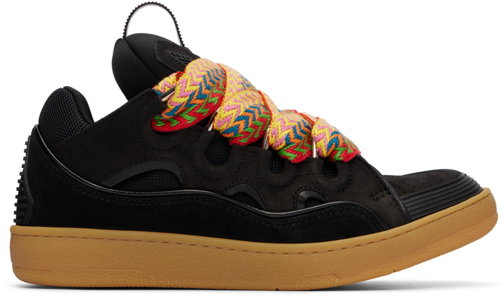 Photo: Lanvin Black Curb Sneakers