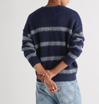 Isabel Marant - Oblinca Striped Intarsia Knitted Sweater - Blue