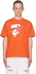 BAPE Orange Ape Face STA T-Shirt
