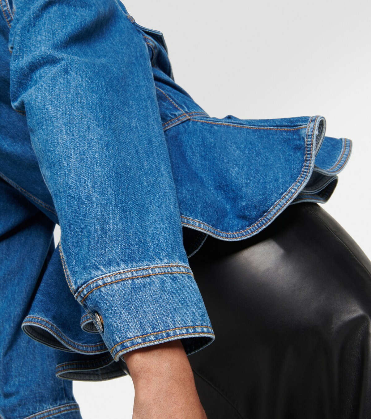 Alexander McQueen Peplum denim jacket