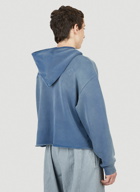 Maison Margiela - Weathered Hooded Sweatshirt in Blue