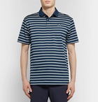 Under Armour - Performance Striped HeatGear Golf Polo Shirt - Navy