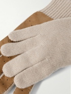 Brunello Cucinelli - Ribbed Cashmere Gloves - Neutrals