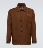 Bode - Brooch wool shirt jacket