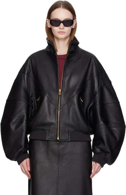 Photo: WILLY CHAVARRIA Black Ruff Rider Leather Jacket