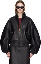 WILLY CHAVARRIA Black Ruff Rider Leather Jacket