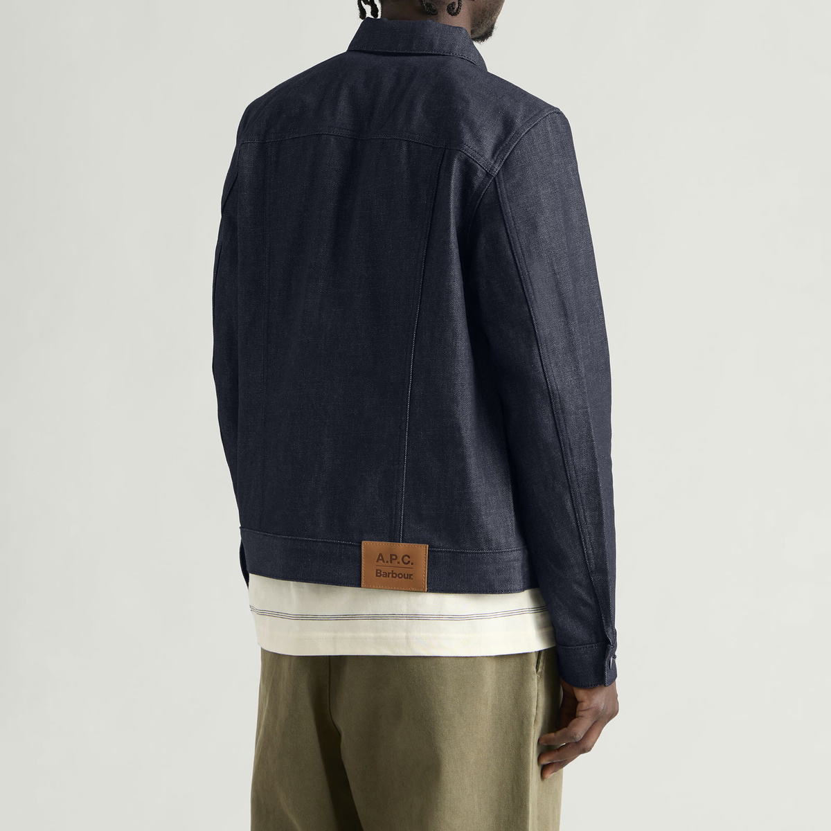 Barbour Men's x A.P.C. Trucker Jacket in Denim