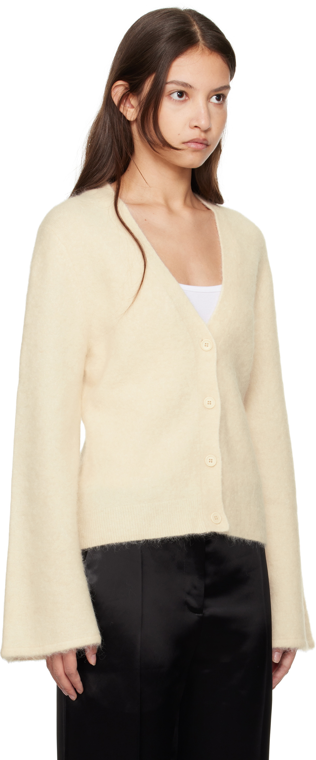 Filippa K Off-White Fluffy Cardigan