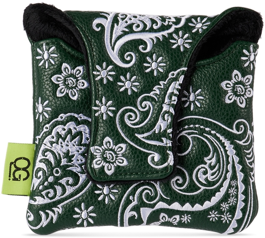 Quiet Golf Green Paisley Mallet Putter Cover