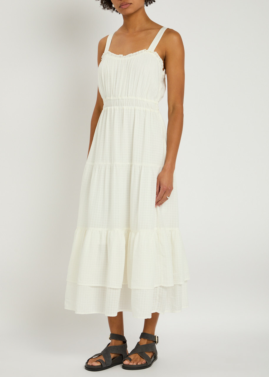 Paige Persimmon Rayon-blend Midi Dress White