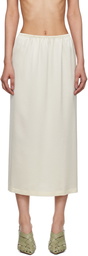LESET Off-White Barb Midi Skirt