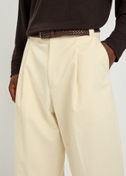 Studio Nicholson Pleated Wide-leg Trousers Cream