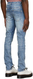 Ksubi Blue HiFi Vertigo Trashed Chitch Jeans