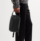 Christian Louboutin - Studded Full-Grain Leather Wash Bag - Black