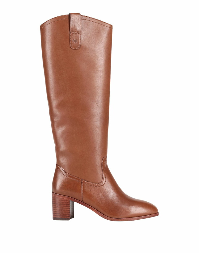 Photo: Lauren Ralph Lauren Carla Burnished Leather Ridingtk! Boot Womens Boot Tan