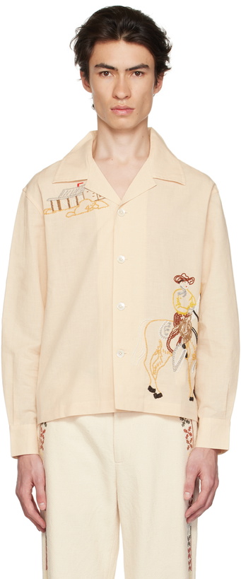 Photo: Bode Beige Buckaroo Shirt