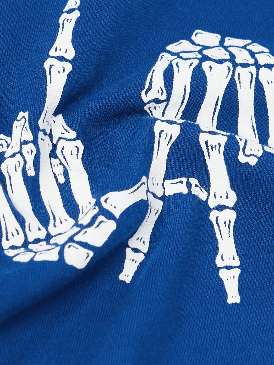 Local Authority LA - La Bones FUFC Logo-Print Cotton-Jersey T-Shirt - Blue