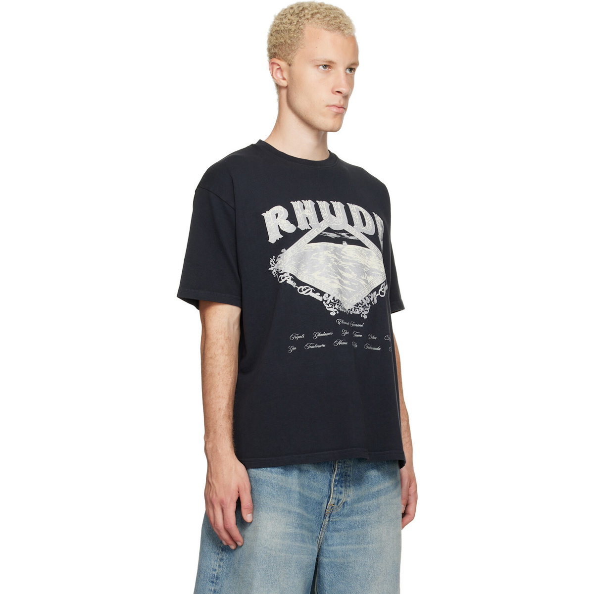 Rhude Black Dakar Convoy T-shirt