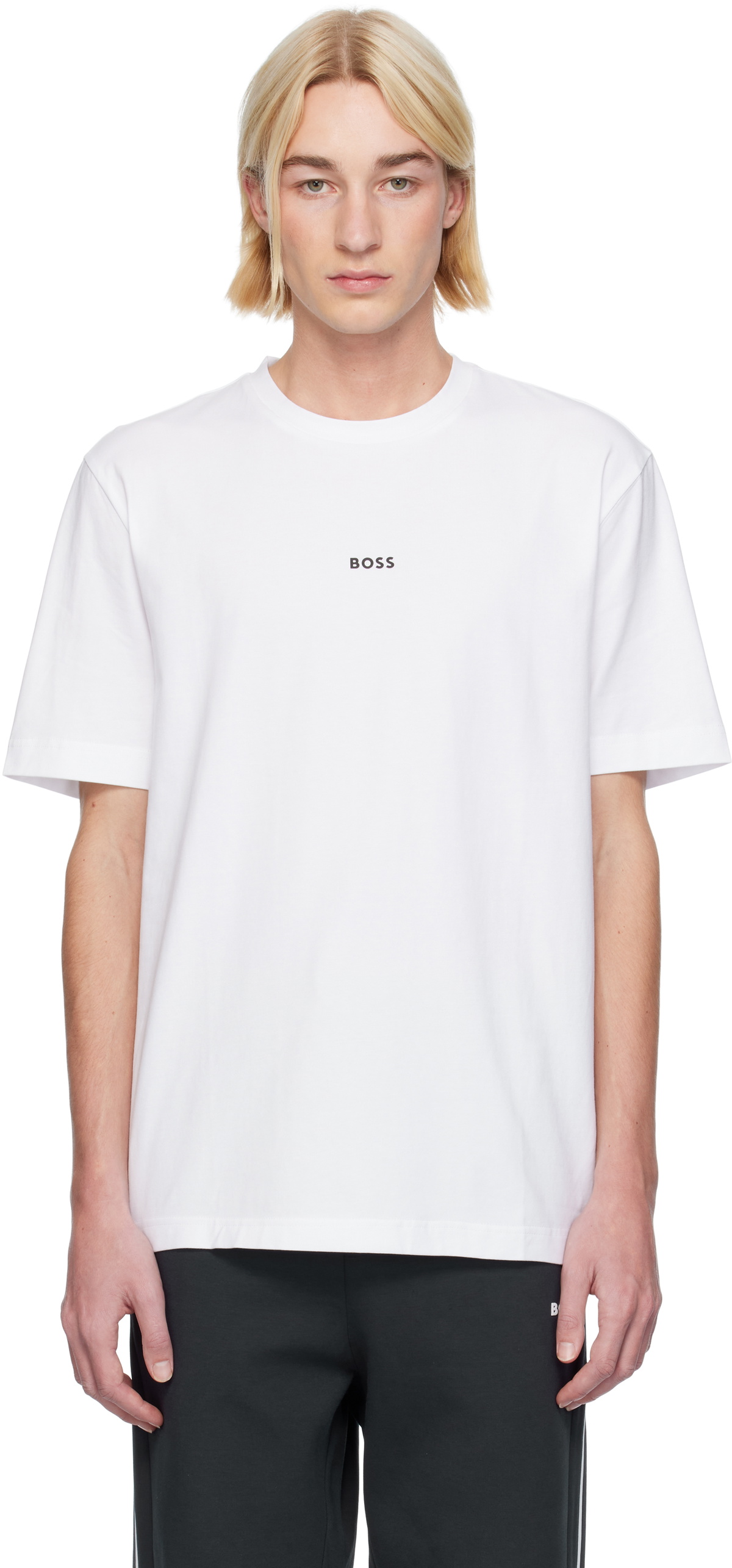 BOSS White Relaxed-Fit T-shirt
