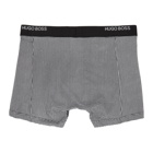 Boss Two-Pack Black and White Check Boxer Briefs