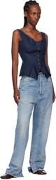 Vivienne Westwood Navy Monday Vest Top